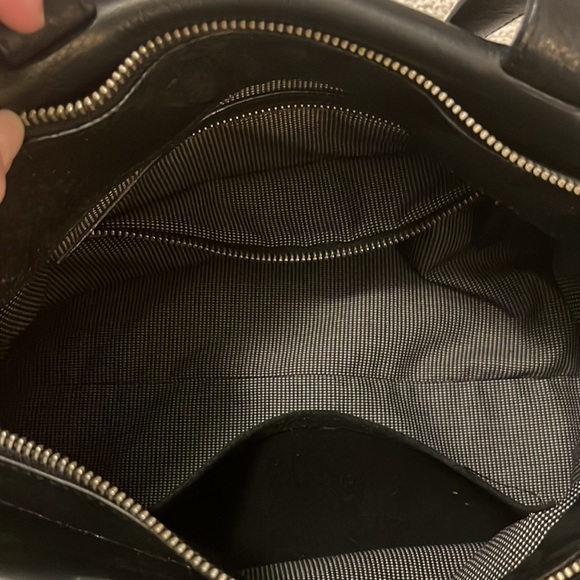 Tanna Tannar Black Soft Neutral Leather Satchel Shoulder Bag Purse - Picture 10 of 12